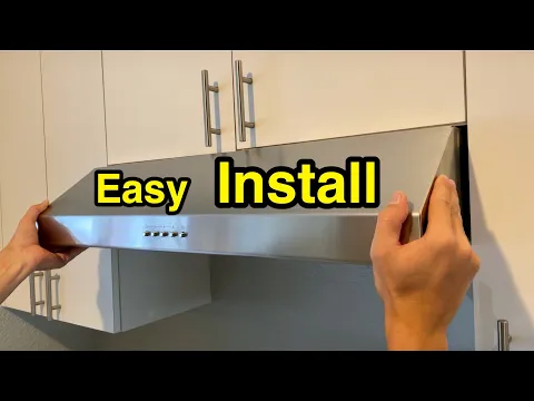 How to install kitchen ductless range hood under the cabinet - easy way!