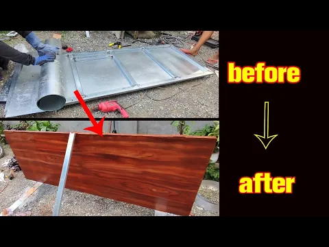how to make a door made of tubular and G.I.plain sheet