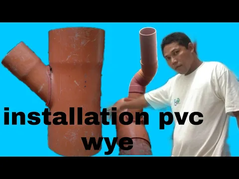 installation pvc wye  for preparation to deck drain riser