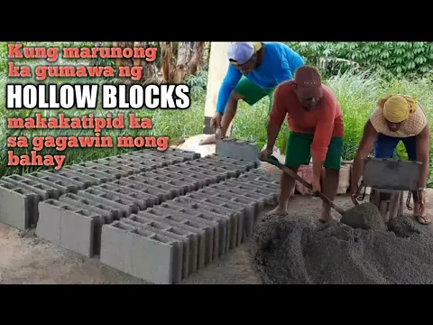Paano gumawa ng hollow blocks || How to make hollow blocks?