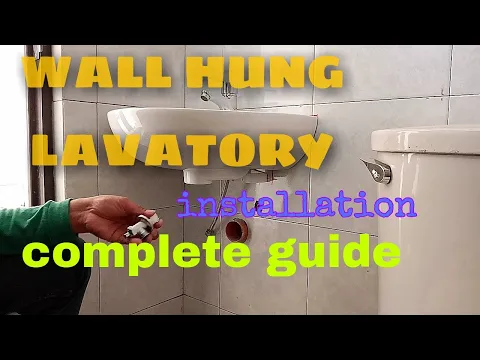 how to install wall hung lavatory sink/paano magkabit ng lababo