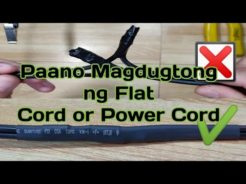 Paano Magdugtong ng Flat Cord or Power Cord