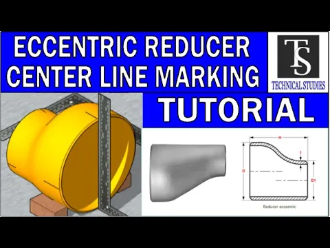 How to mark the center line of an eccentric reducer. Step by step method for beginners. explained.